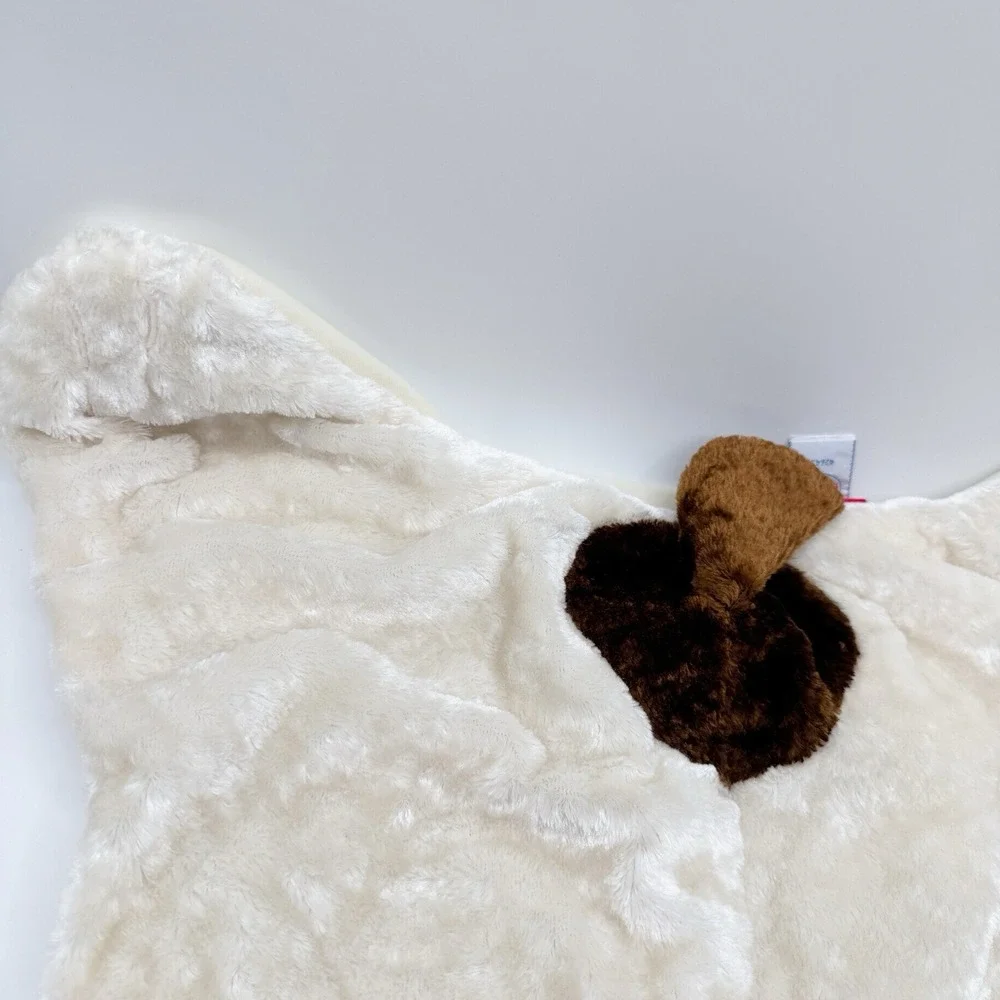 Baby Gund Red Envelope Puppy Dog Plush Blanket Lovey Silky Cream Play Mat 42643